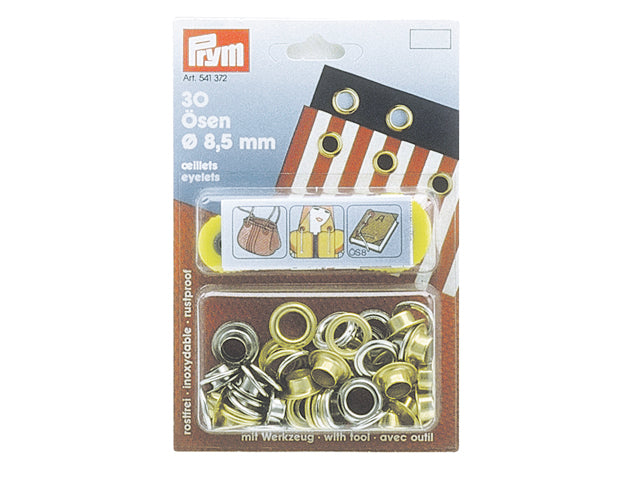 Prym, Sejlkovsere i Messing, Ø 14mm (10 stk) – Størrelse: 14mm, 5 Stk