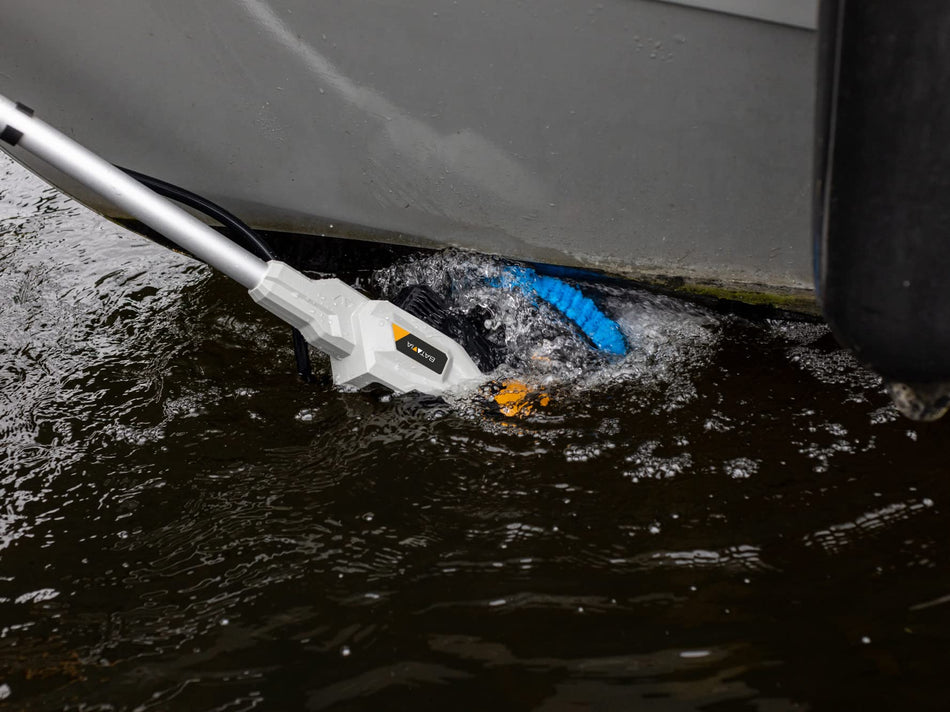 Batavia, TwinBrush 18V Batteridrevet vaskebørste med blå børste - inkl. 4 Ah batteri og lader