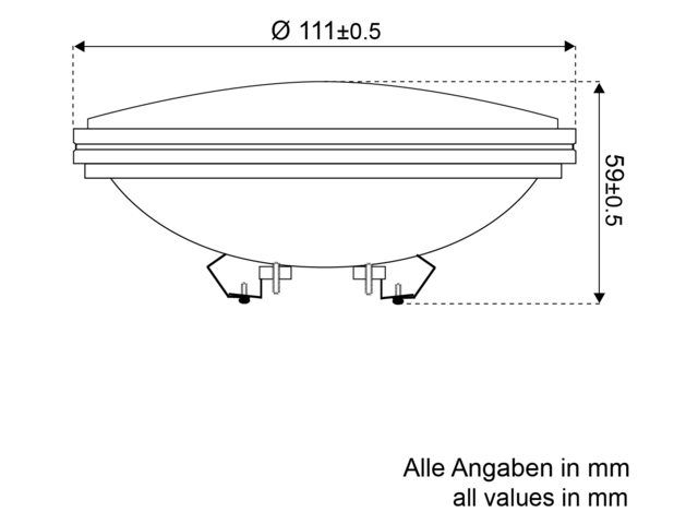Talamex, LED-forseglet stråle PAR 36, 4,5W, IP65 (1 stk)