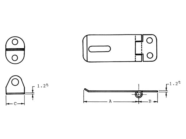 Talamex, Rustfri HASP AISI 304 - Poleret Turn Model – Størrelse: 91mm