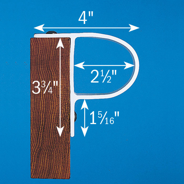 Dokke, Dokkeprofil P-profil hvit 2,4m