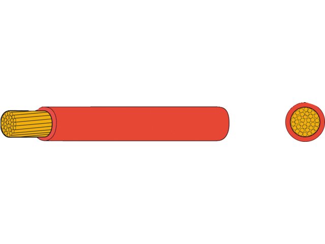 Dunwandige montage kabel 2.5mm² rood (14422131)