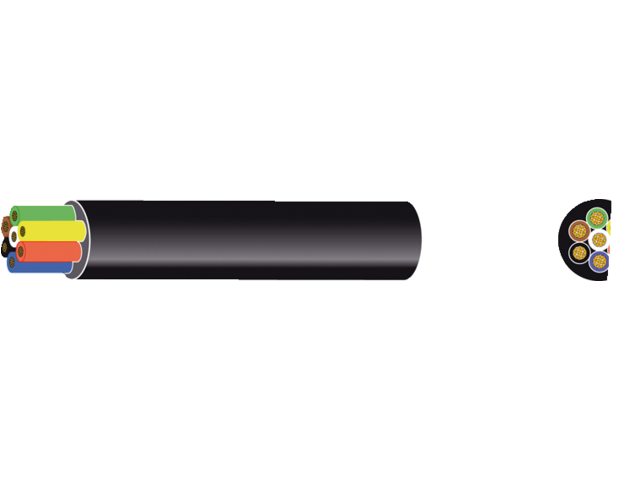 Ronde pvc kabel grijs 7P > 6x1.50mm² + 1x2.0mm²