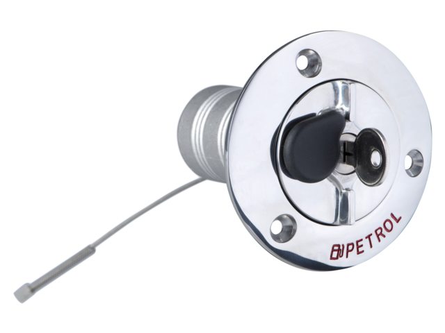 Dekdop rvs petrol met slot 50mm
