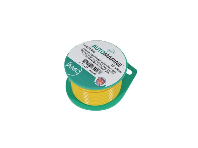 Dunwandige montage kabel 1.5mm² geel (10m)