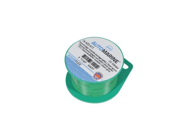 Dunwandige vertinde montage kabel 1.5mm² groen (10m)