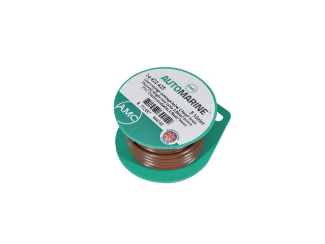 Dunwandige montage kabel 2.5mm² bruin (5m)