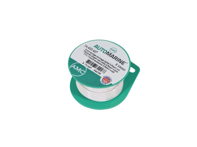 Dunwandige montage kabel 2.5mm² wit (5m)