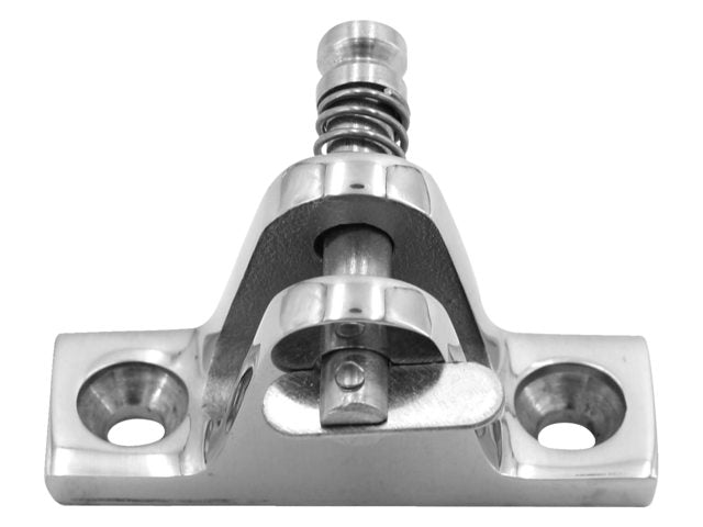 Buiskapbeslag RVS dekplaat 80° met dropnose pin