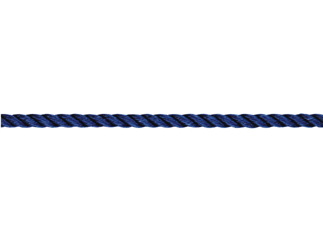 Talamex, Superlene Navy 3-strenget polypropylen multifil, 15 % stræk – Størrelse: 20mm