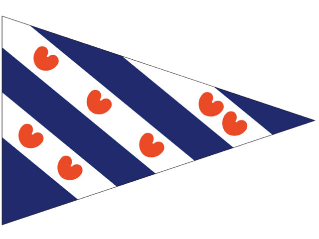 Talamex, Frisisk Trekant Flag, Maritime Dekoration, Holdbare Materialer – Størrelse: 30X45