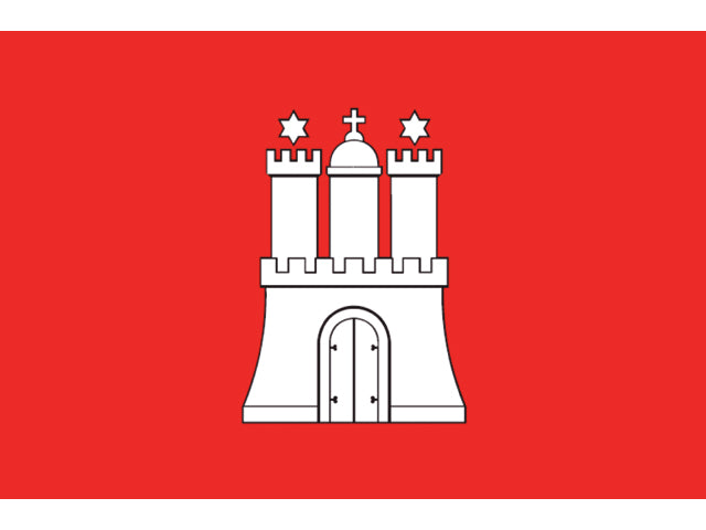 Talamex, HAMBORG Flag, 20 x 30 cm, Hvidt Stof – Størrelse: 40X60CM