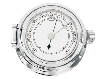 NauticPro.dk | Talamex, Barometer i Forkromet Massiv Messing, 115/84 mm
