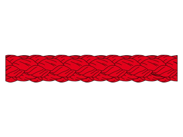 Talamex by Liros, Flettet Polypropylen Rød, 16-flet, Knækfrit, 15% Strækevne – Størrelse: 8mm, 200 Meter
