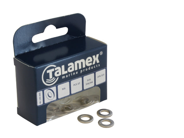 Talamex, Skive i Rustfrit Stål AISI 316, Elegant Design, 589081 – Størrelse: M 5, 6 Stk