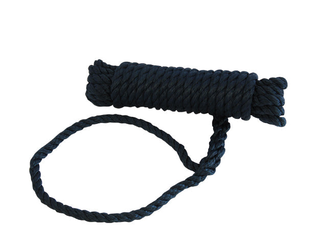 Talamex, Fortøjning marineblå med øjesplejs, 3-strenget polypropylen, flydende, 40cm – Størrelse: 8mm / Variant: 4 M