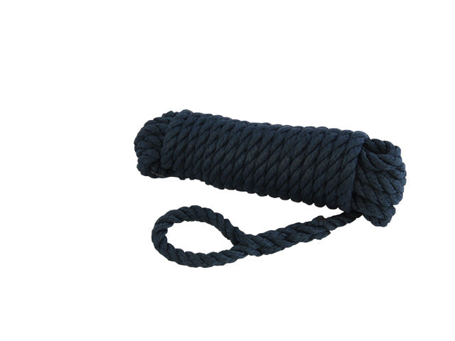 Talamex, Fenderline marineblå med øsken, 2,5m, 3-strenget polypropylen, flydende, pakket pr par – Størrelse: 8mm, 1 Par